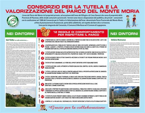 REGOLE PARCO – Parco del Monte Moria