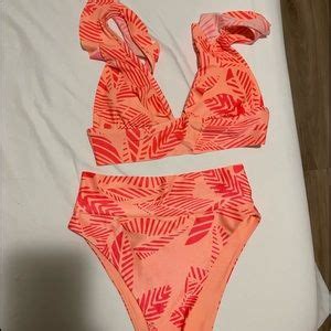 Swim New String Women Bikini Set Red Black Padded Swimw Poshmark