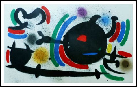 Joan Miro Composición original X 1972 Litografía original en venta