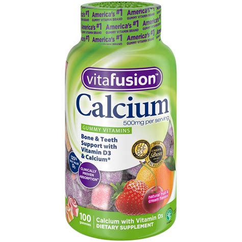 Vitafusion Calcium Supplement Gummy Vitamins 100ct