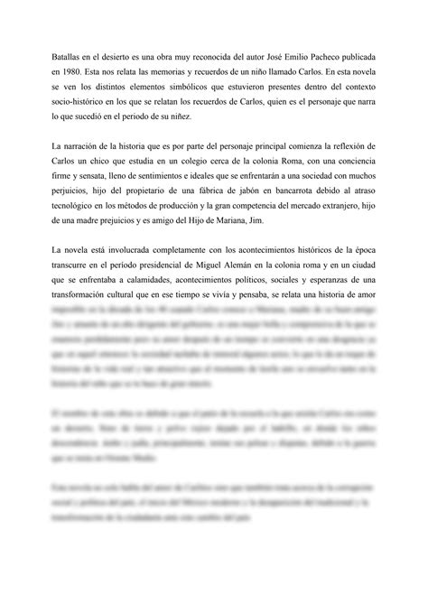 Las Batallas En El Desierto Resumen 4