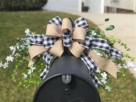 Farmhouse Spring Mailbox Swag Spring Garland Swag For Etsy Spring