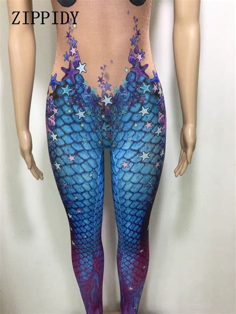 Mermaid Sea Shells Full Bodysuit Mermaid Cosplay Mermaid Bodysuit