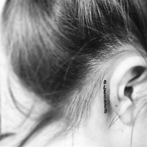 Share More Than 58 Blessed Tattoo Behind The Ear Incdgdbentre