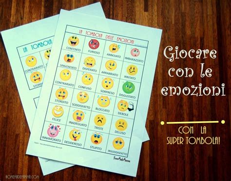 La Tombola Delle Emozioni Emozioni Attivit Di Apprendimento Per