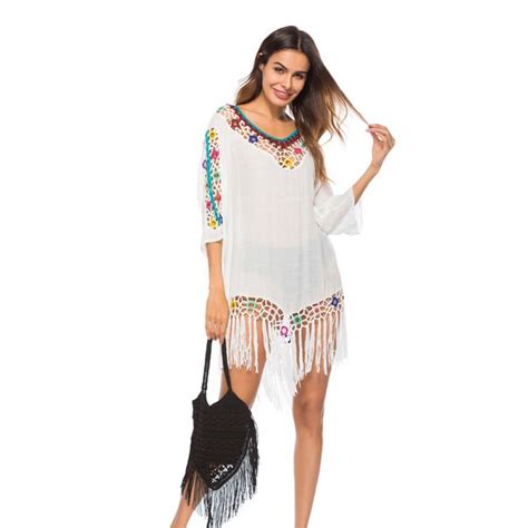 Pareo Beachwear Cover Ups Sarong Beach Bikini Wrap Women Beach Dress