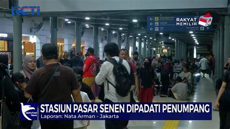 Libur Panjang Akhir Pekan Penumpang Padati Stasiun Pasar Senen Youtube