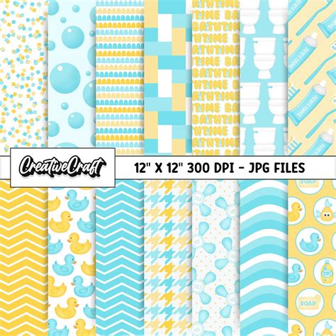 14 Rubber Duck Digital Papers 300 Dpi Highest Quality Rubber Duck