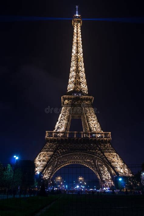 Tour Eiffel In The Night Editorial Stock Image Image Of Outdoor 80984264