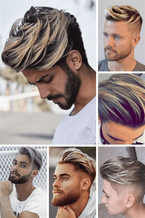 Mechas Rubias Para Hombre Color De Pelo Hombre Colores De Cabello