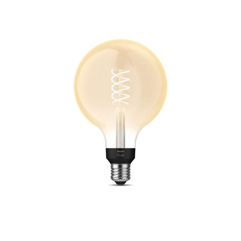 LED Glühbirne E27 Filament White G125 7W PHILIPS Hue Ledkia