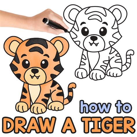 How To Draw A Tiger For Kids