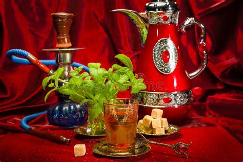 Traditional Arabic Mint Tea Stock Photo Image Of Brown Beverage