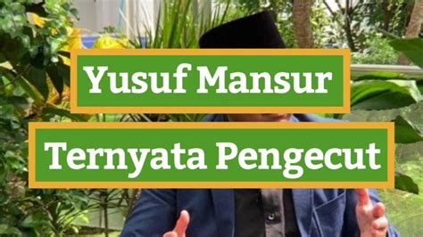 USTADZ TABRANI SABIRIN Yusuf Mansur Ternyata Pengecut YouTube