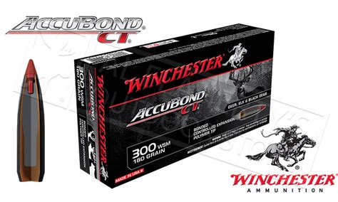 Winchester 300 Wsm Accubond Ct Polymer Tipped 180 Grain Box Of 20