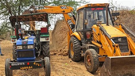 Jcb Dx Xpert Loading Field Mud Eicher Massey Ferguson Tractor