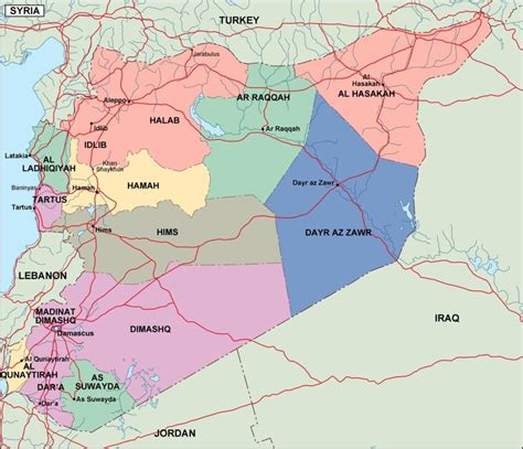 Carte Politique De La Syrie