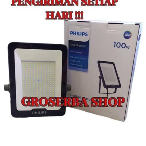 Jual LAMPU SOROT PHILIPS BVP151 100 WATT 6500K COOL WHITE BVP 151