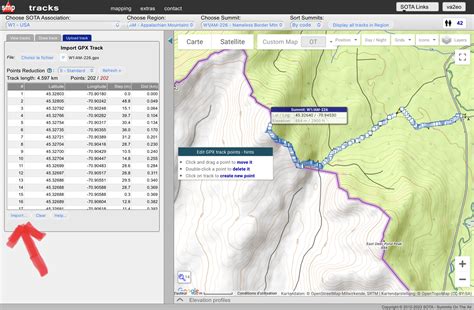 Problem importing tracks - SOTA Mapping - SOTA Reflector