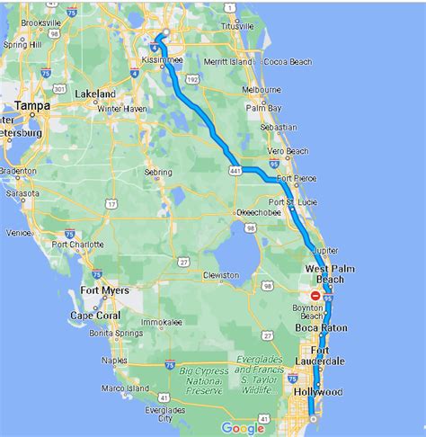 EASTBALTCO.COM | Distance from Orlando to Miami