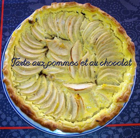 Tarte aux pommes et au chocolat