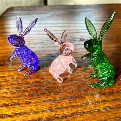 Glass Bunny Davenport Memorial Glass Blown Glass Keepsakes With Ashes