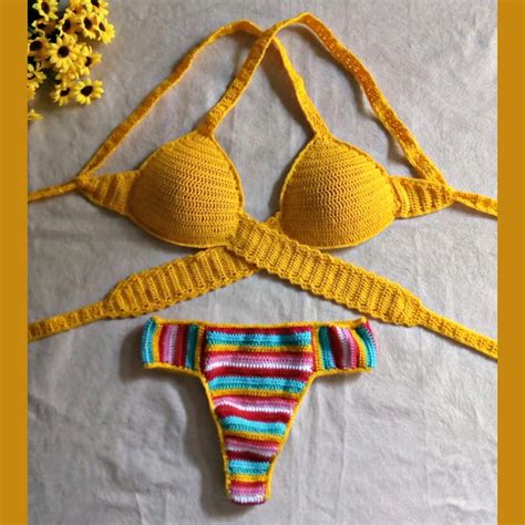 Biquíni De Crochê Transpassado Caribe No Elo7 Hinashop Crochet F01634