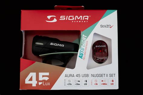 Sigma Aura 35 45 O 80 Fahrradlampen Set USB StVZO Studio Brisant