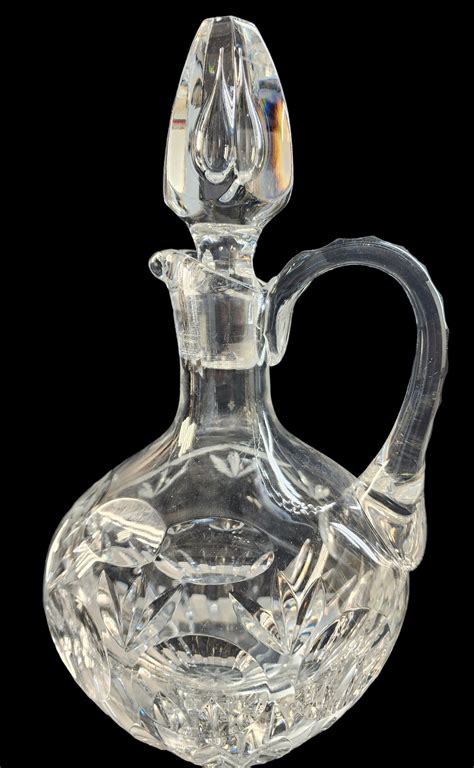 Cut Glass Handled Decanter With Stopper O Rourke Crystal Awards And Ts