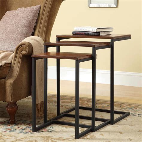 Carolina Cottage Addison Chestnut 3 Piece Nesting End Table Wss 2016