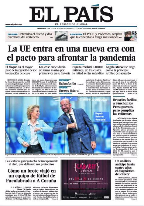 Las Portadas De Los Periódicos Del Miércoles 22 De Julio De 2020