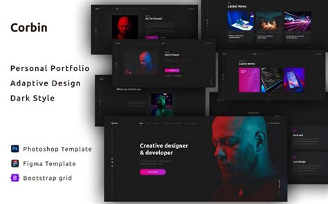 Corbin - Personal Portfolio PSD Template - TemplateMonster