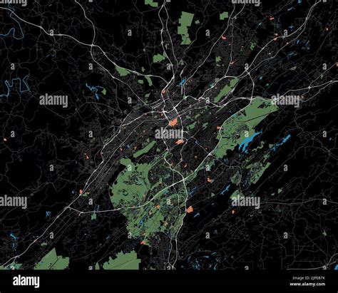 Mapa Editable Vectorial De La Ciudad Birmingham Alabama Estados