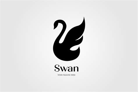 Minimalist Flying Swan Logo Design Graphic By Lawoel · Creative Fabrica