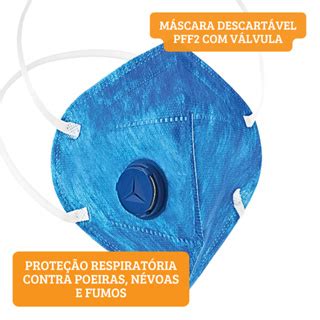 Kit 10 Máscara Respiratória PFF2 Válvula Pro Safety Delta Plus Azul