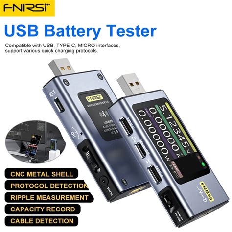 Fnirsi Fnb Usb Tester Voltmeter Ammeter Bluetooth Type C Fast Charge