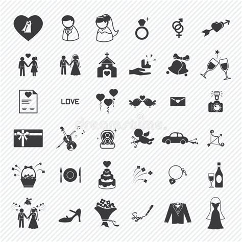 Iconos Del Vector De La Boda Fijados Ilustraci N Ilustraci N Del Vector