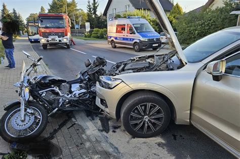 Poranny Wypadek Z Udzia Em Motocyklisty Pod Poznaniem