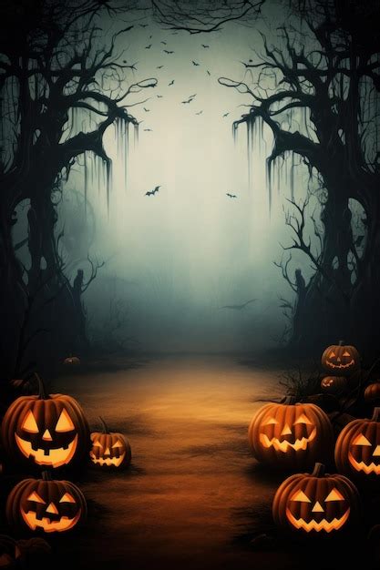 Premium Photo | Halloween poster template