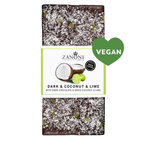 Dark Coconut Lime G Chocolate Slab Zanoni Chocolates