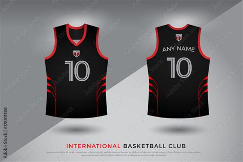 basketball t-shirt design uniform set of kit. basketball, volleyball jersey template. black and ...