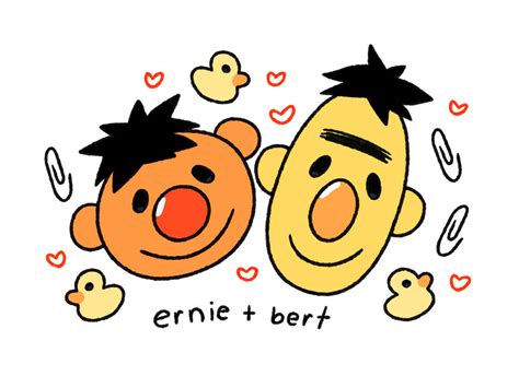 Ernie and Bert by LexisSketches on DeviantArt