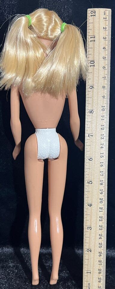 Nude Mattel Barbie Blonde Hair Blue Eyes Bendable Knees For OOAK