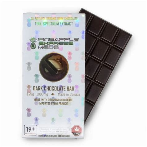 Cannabis Edibles Dark Chocolate Bar Indica 1000mg Thc