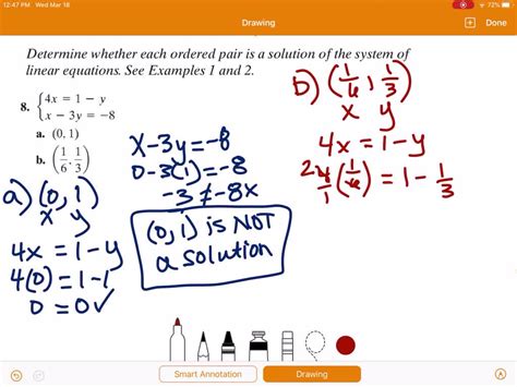 How To Determine If An Ordered Pair Is A Solution To A System Of