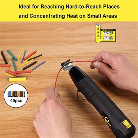 Mini Heat Gun W F Tiny Hot Air Gun Kit With Reflector Nozzle And Heat Shrink Tubing For
