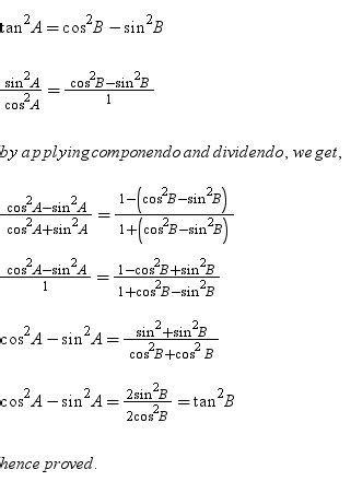 If Tan A Cos B Sin B To Prove Tan B Cos A Sin A Maths