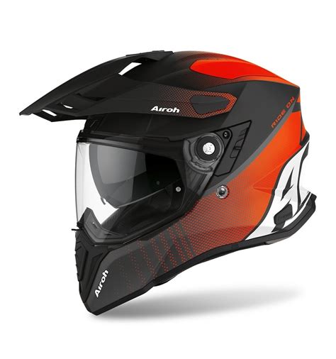 Casco Airoh Commander Progress Arancione E Nero Opaco