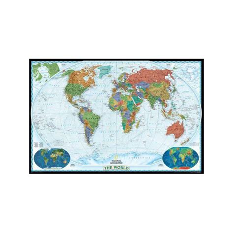 National Geographic Decorative World Map Political Laminated