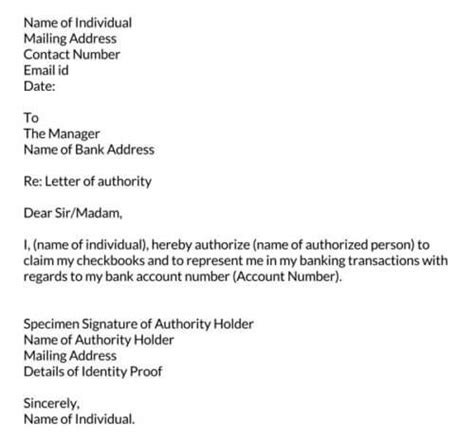 Authorization Letter To Collect Cheque